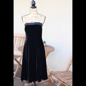 Talbots Black Velvet Cocktail Dress